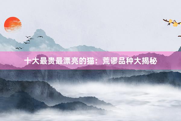 十大最贵最漂亮的猫：荒谬品种大揭秘